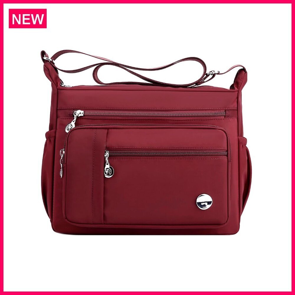 Lightweight Waterproof Nylon Crossbody Purse with Multiple Pockets Tote